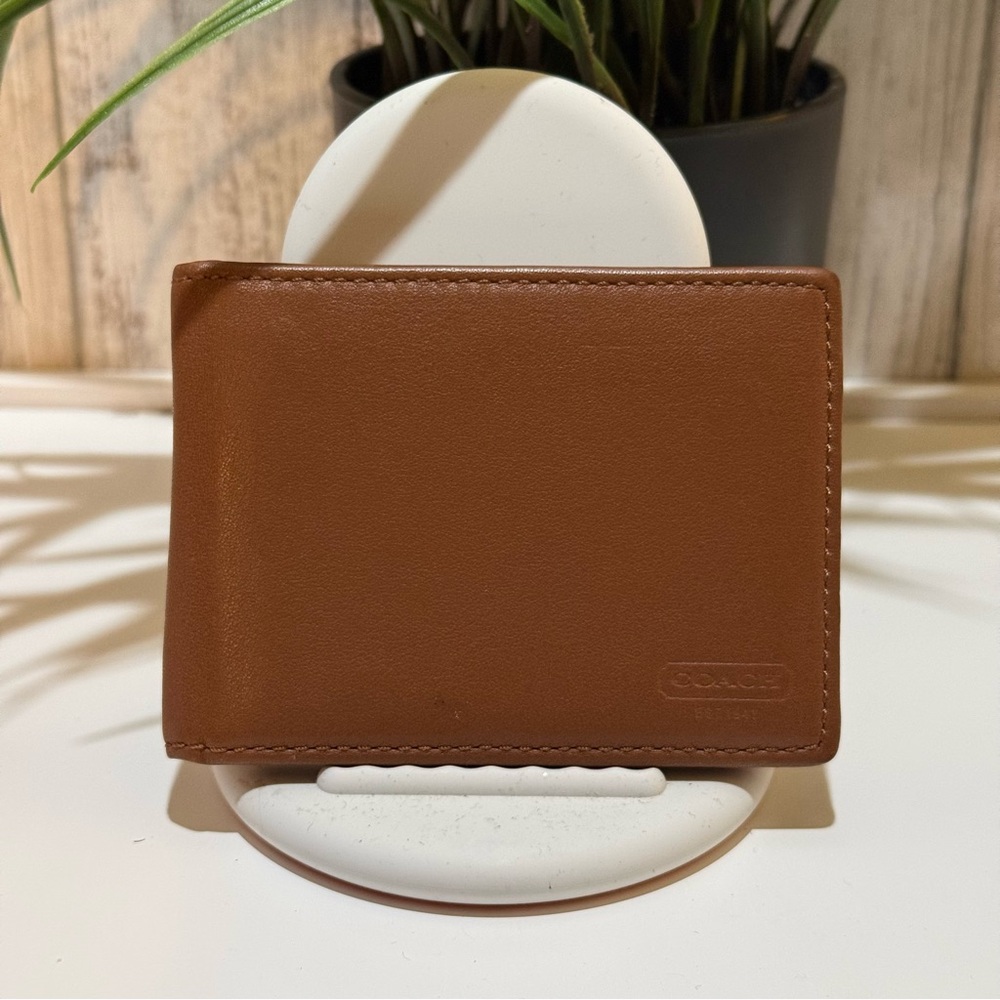 Coach Tan Leather Card Holder